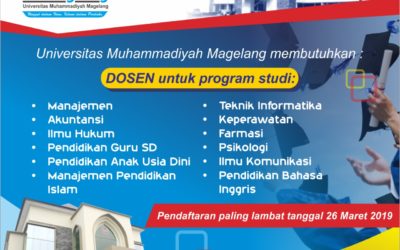 Penerimaan Dosen Tetap Universitas Muhammadiyah Magelang 2019