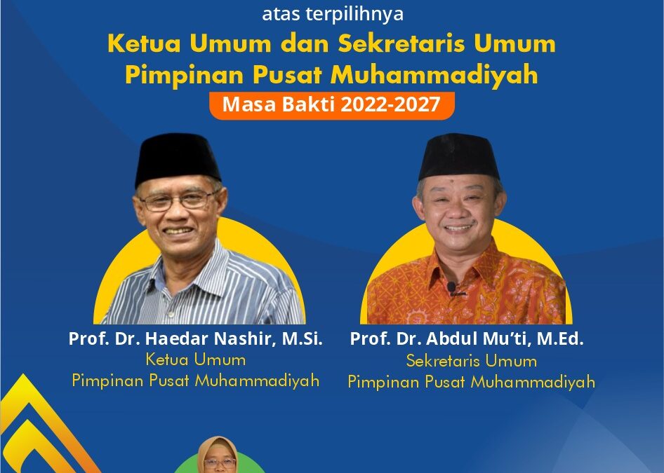 Haedar Nashir dan Abdul Mu’ti Kembali Pimpin PP Muhammadiyah 5 Tahun ke Depan