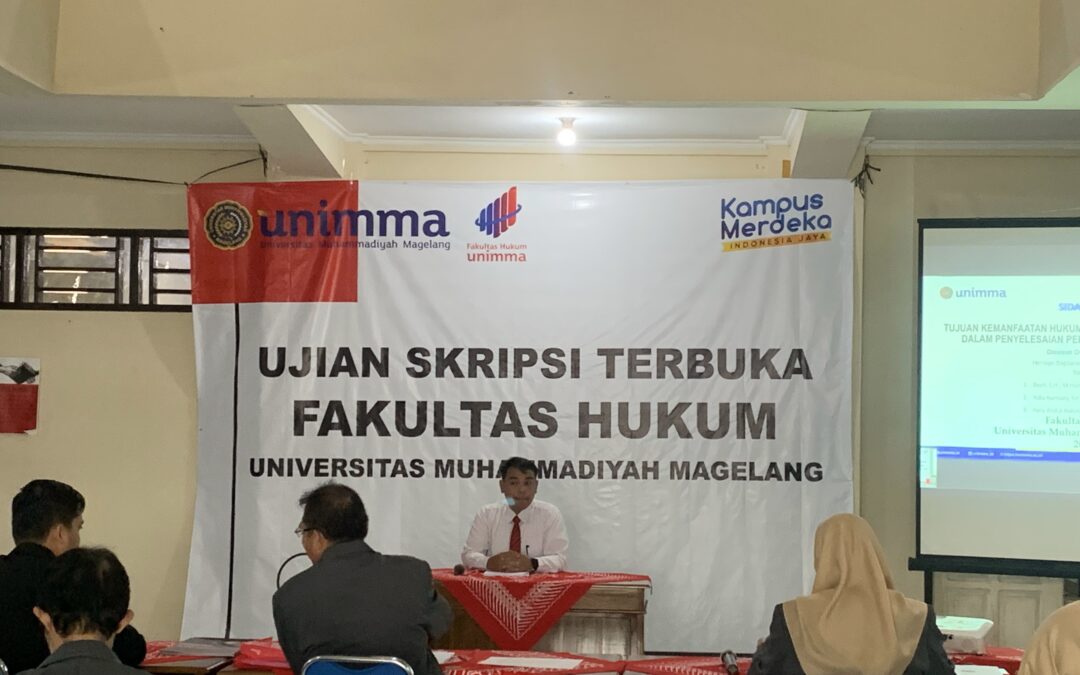 Sidang Skripsi Terbuka, Inovasi FH UNIMMA Implementasi Farewell Akademik yang Sesungguhnya