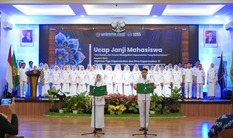 Ucap Janji Mahasiswa FIKES UNIMMA Awali Langkah Menuju Dunia Klinik