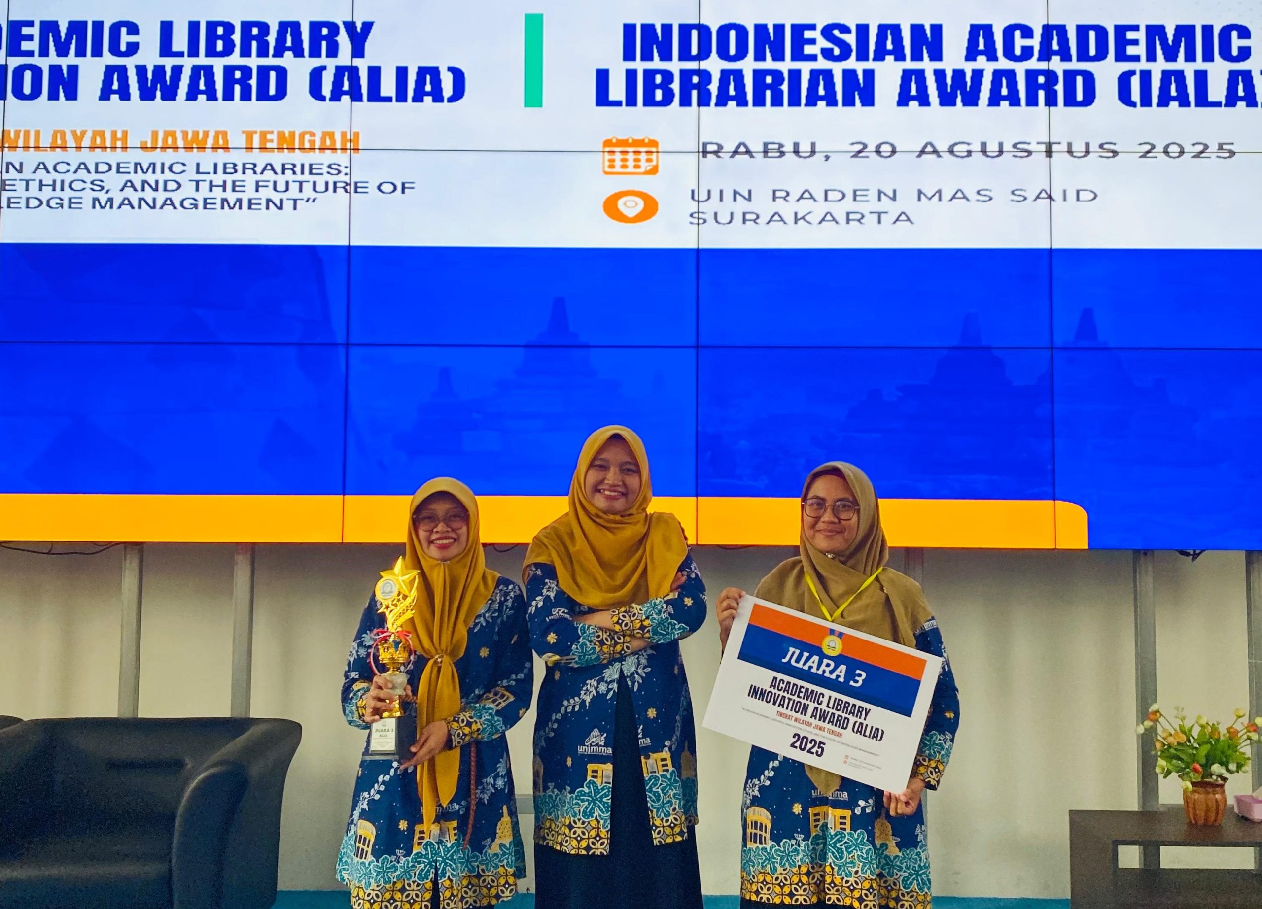 Kembangkan Layanan Data Riset, Perpustakaan UNIMMA Raih Juara 3 Academic Library Innovation Award 2025