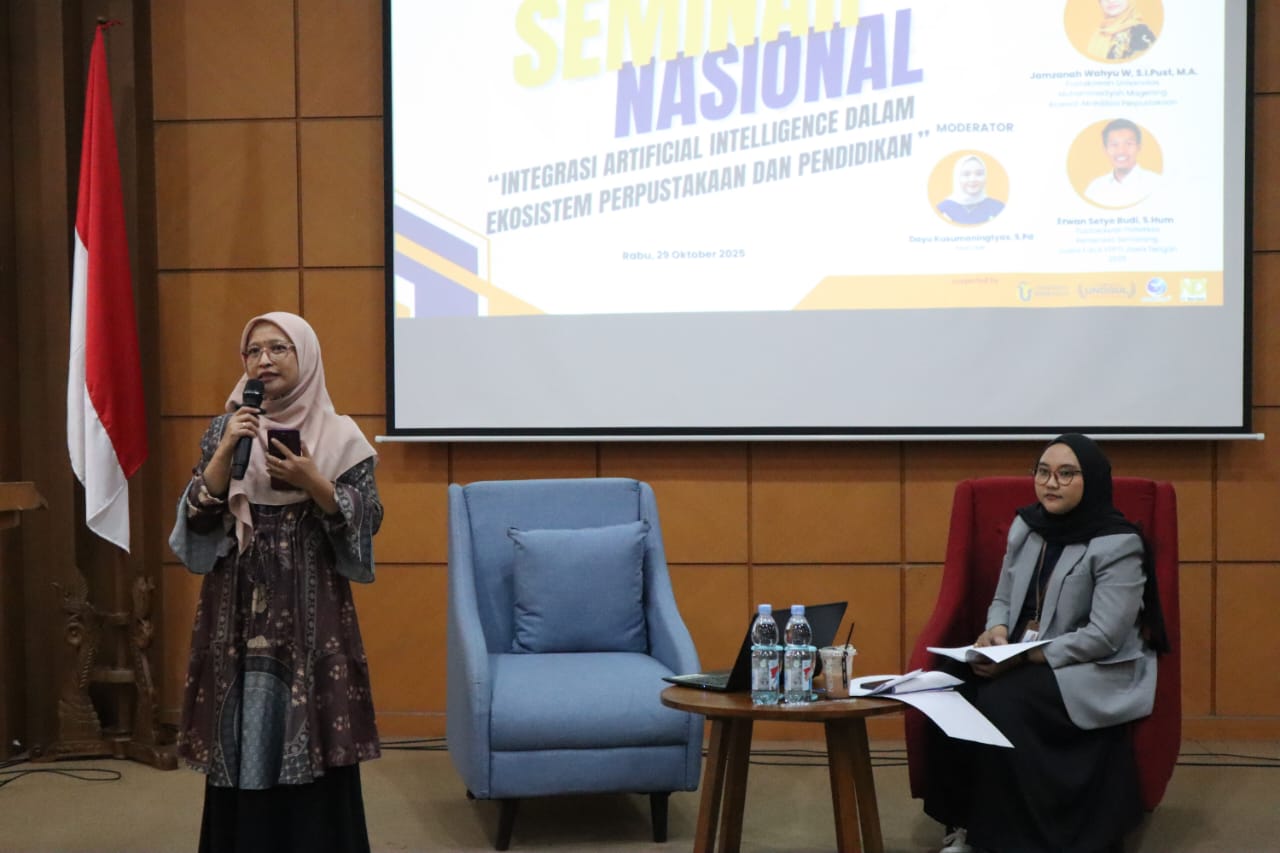 Pustakawan UNIMMA, Jamzanah menjadi narsum dalam seminar nasional