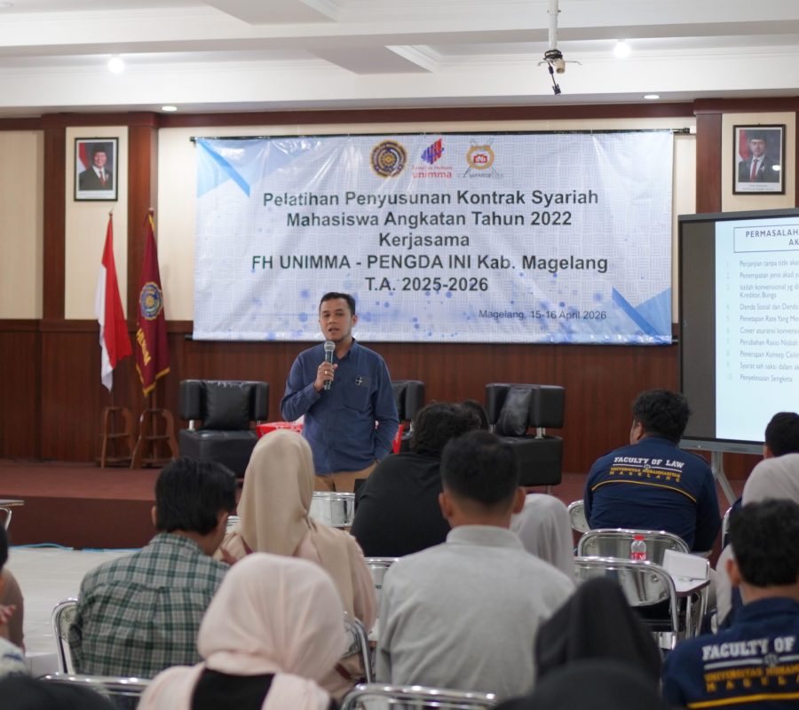 Siapkan Calon Profesional Hukum, FH UNIMMA Gelar Pelatihan Kontrak Syariah