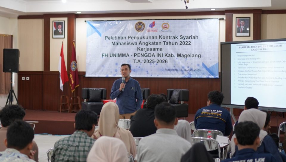 Siapkan Calon Profesional Hukum, FH UNIMMA Gelar Pelatihan Kontrak Syariah
