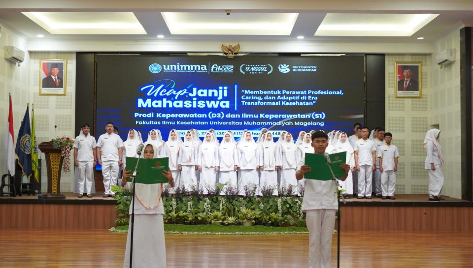 Mahasiswa Keperawatan UNIMMA Teguhkan Komitmen Profesional melalui Ucap Janji Sebelum Praktik Klinik