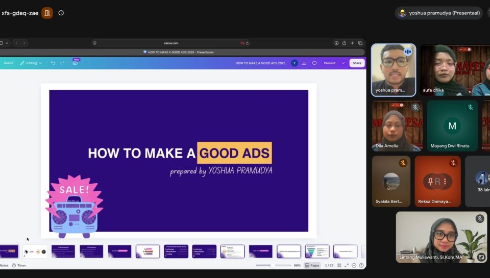 Belajar dari Praktisi, HIMANIKA UNIMMA Gelar Workshop Iklan Kreatif