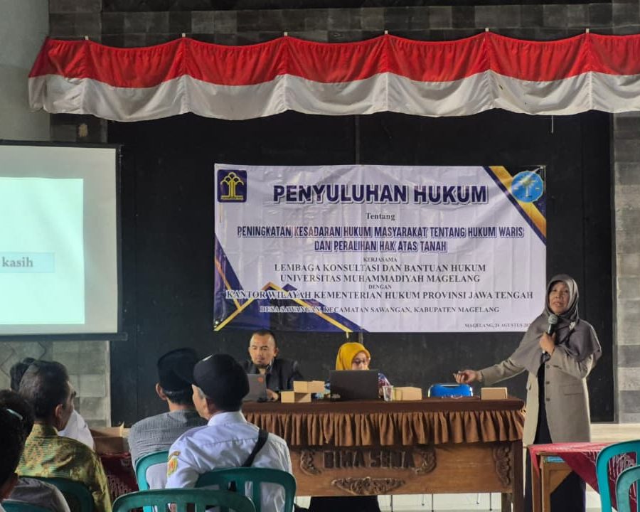 LKBH dan Fakultas Hukum UNIMMA Tingkatkan Kesadaran Hukum Warga Desa Sawangan melalui Penyuluhan Waris dan Pertanahan