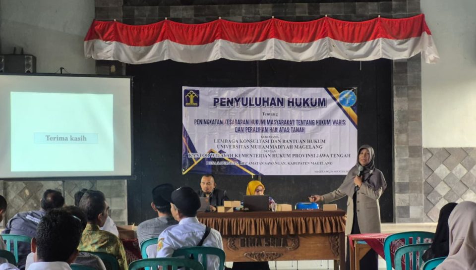 LKBH dan Fakultas Hukum UNIMMA Tingkatkan Kesadaran Hukum Warga Desa Sawangan melalui Penyuluhan Waris dan Pertanahan
