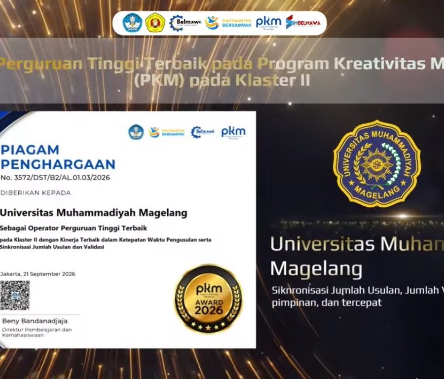 Pengelolaan PKM UNIMMA Raih Penghargaan Operator Terbaik Klaster II pada PKM Award 2026
